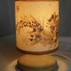 Small stone lamp (Travertine), dried flower lampshade Vintage 1960-70
