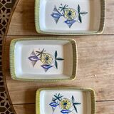 Set of 3 vintage serving dishes from the Flamingo series by Stavangerflint