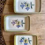 Set of 3 vintage serving dishes from the Flamingo series by Stavangerflint