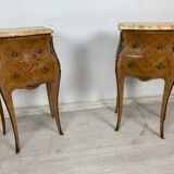 Pair of inlaid bedside tables