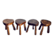 Set of 4 low stools