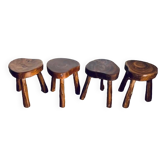 Lot de 4 tabourets bas