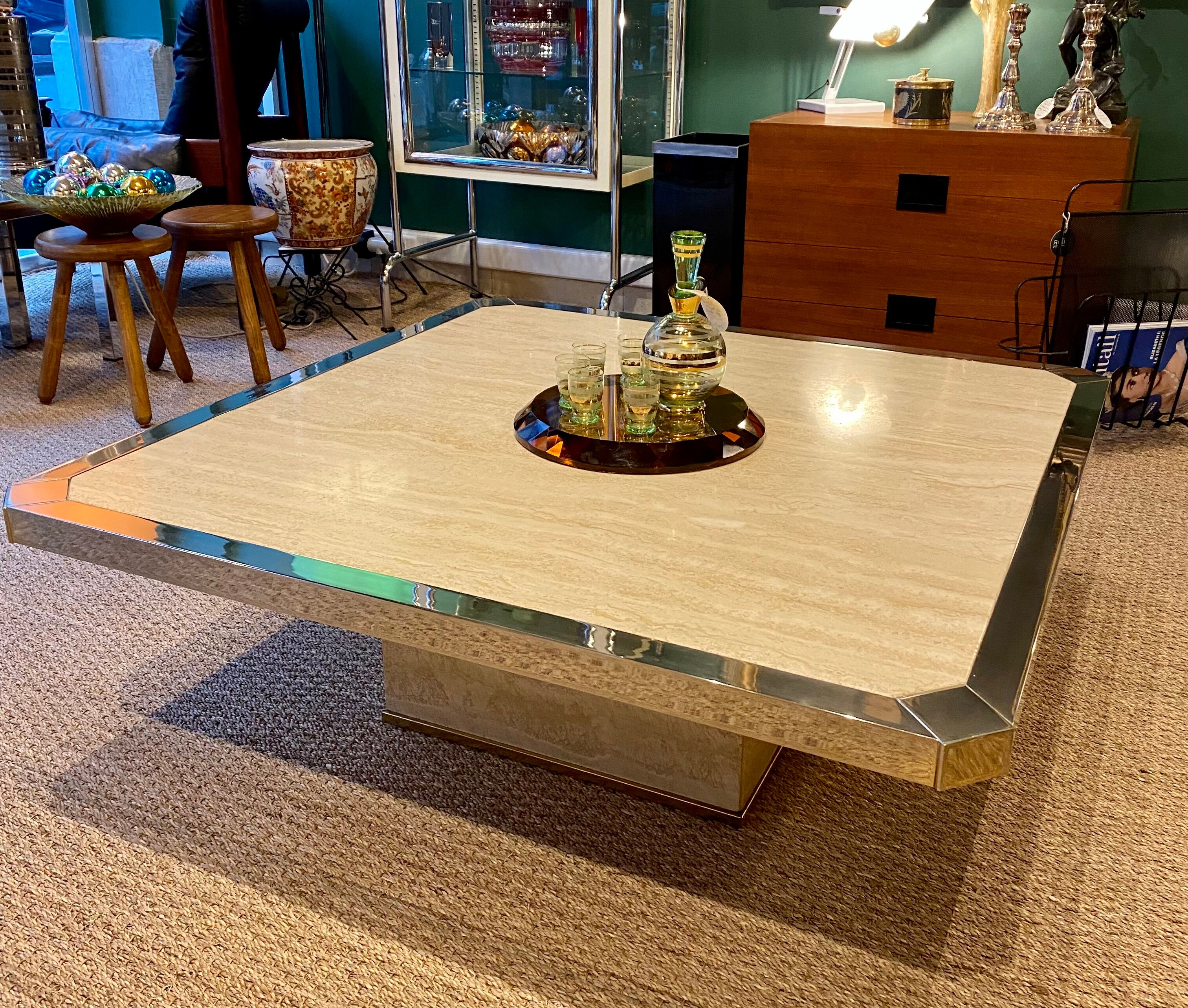 Vintage travertine coffee table