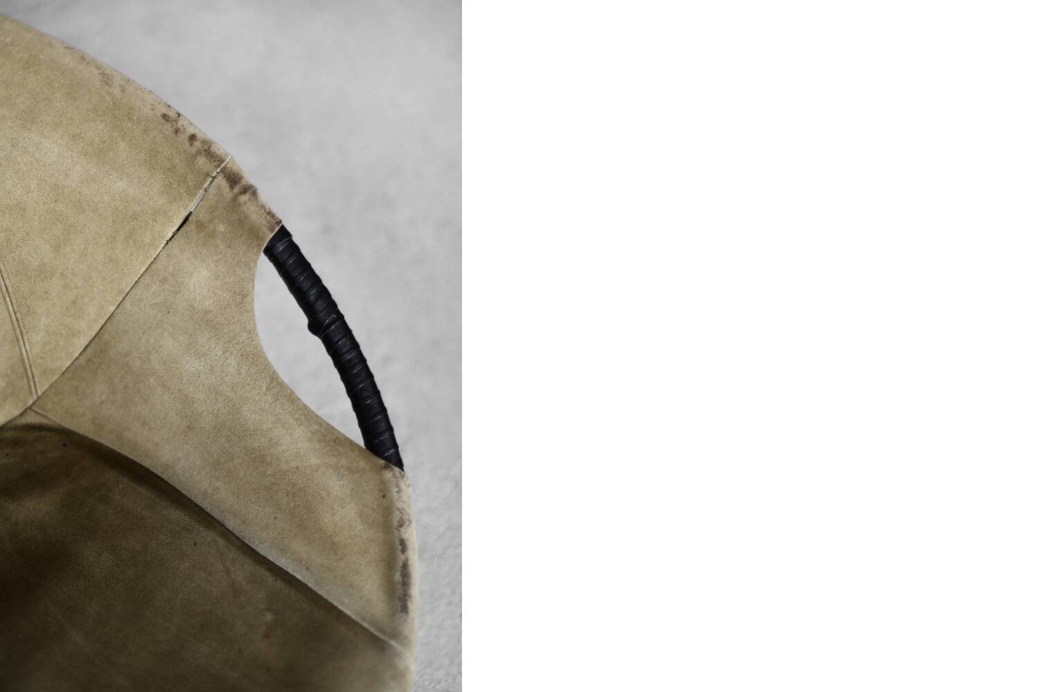 Metal and suede armchair, Germany 1960