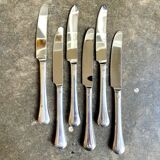 6 chrome metal knives