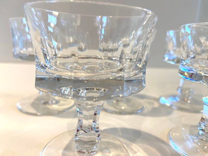 Small 5 piece cut crystal glass villeroy & boch liqueur service