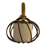 Vintage rattan wall lamp