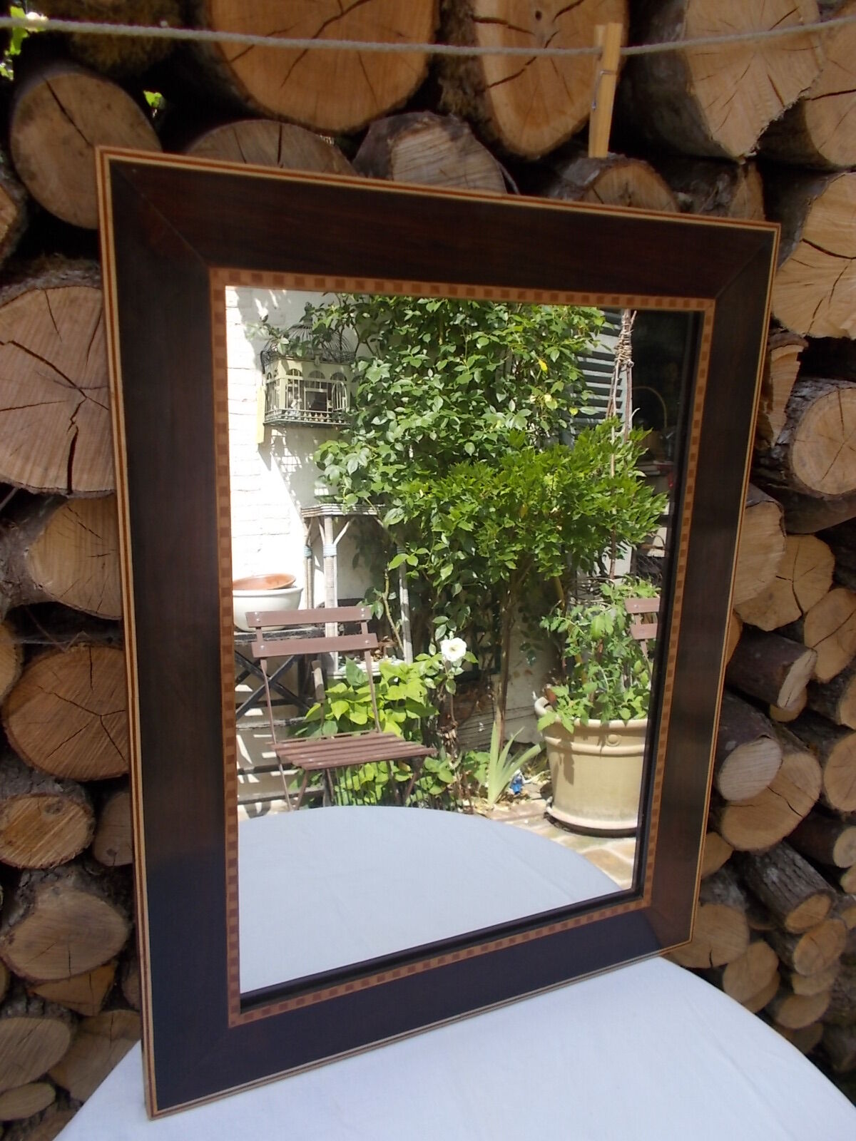 Miroir en marqueterie 61x47,5cm