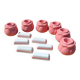 Ceramic candle holders with pink flowers