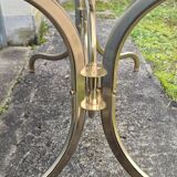 Smoked glass oval table 1970s