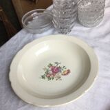 Round hollow dish made in France Digoin Sarreguemines Sevigne model