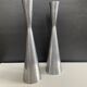 Paire de bougeoirs diabolo IKEA en aluminium