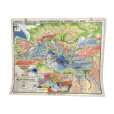 Map Camille Vallaux - General maps of the oceans and seas
