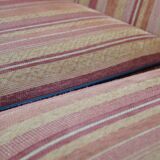 Canapé 2,5 places Art Déco en tissu coloré