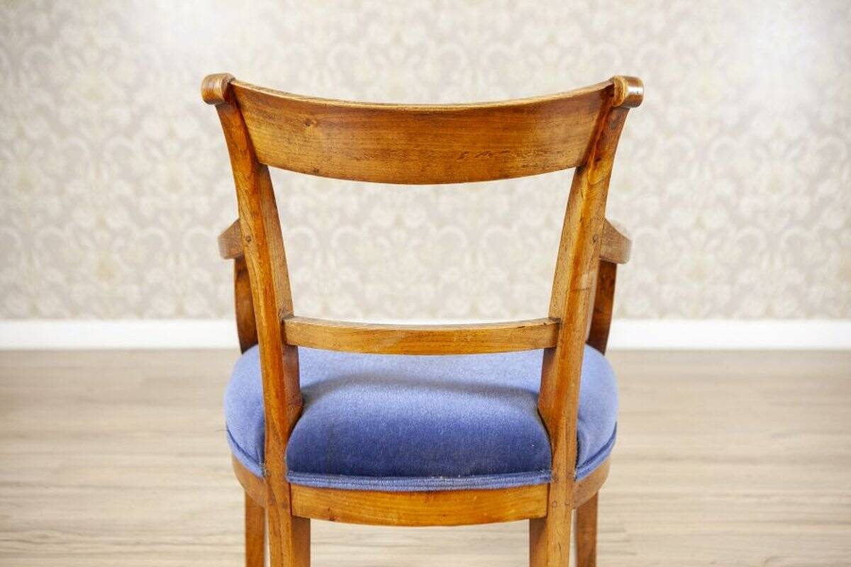 Fauteuil Elm en tissu bleu, années 1950