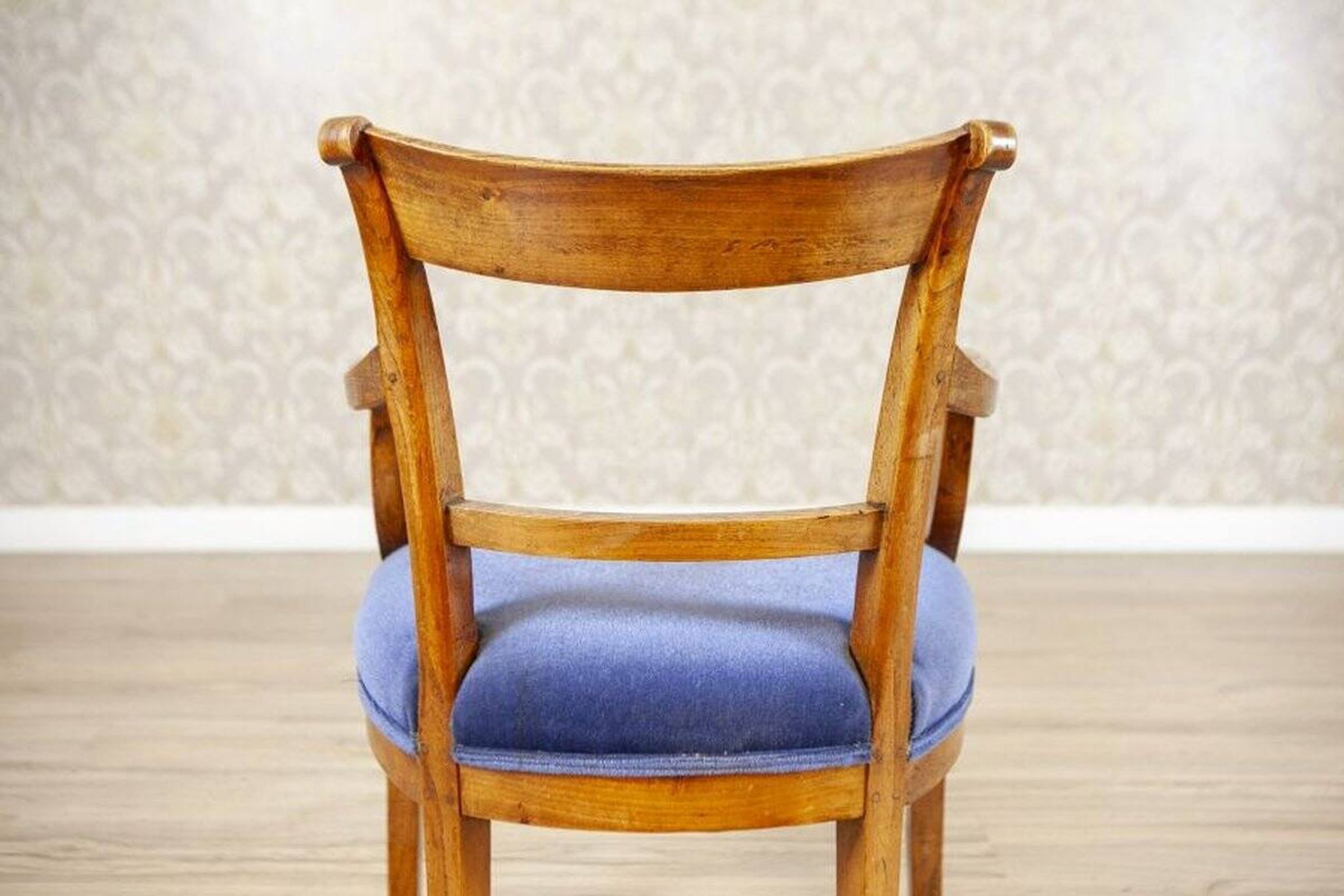 Fauteuil Elm en tissu bleu, années 1950