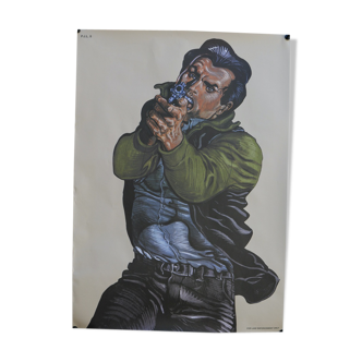 Affiche poster cible silhouette gangster police