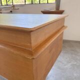 Modernist 50s oak metal desk