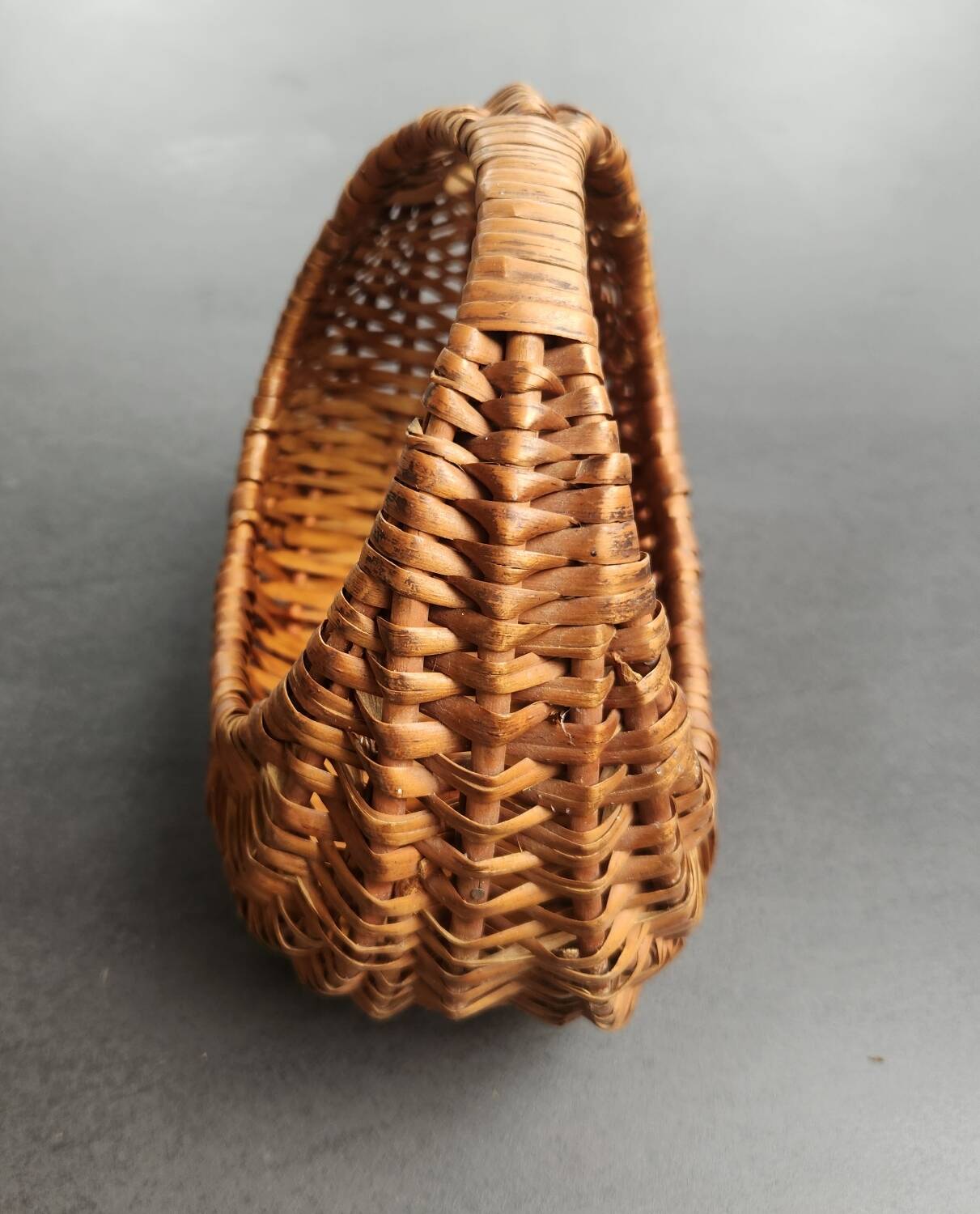 Vintage wicker gondola basket