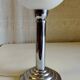 Bauhaus table lamp in metal and opaline globe - 1930s/40s