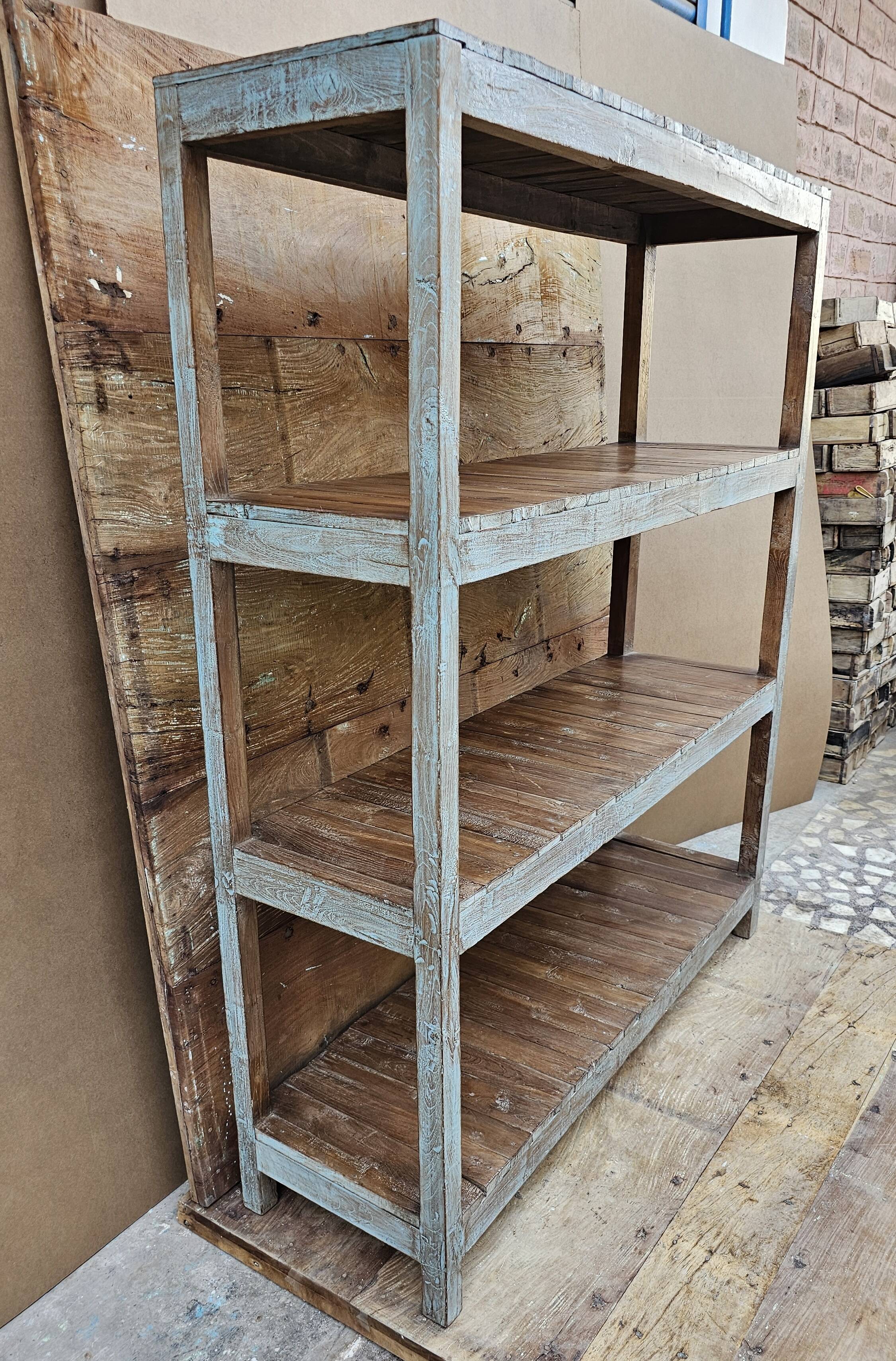 Old rack - workshop shelf in Burmese teak