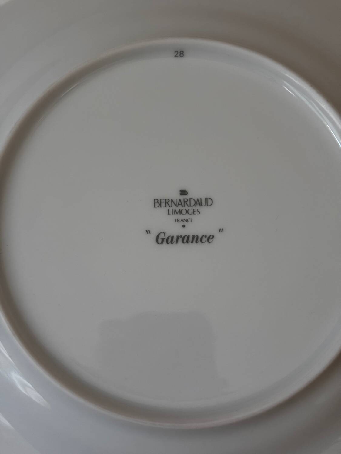 Dessert plate Bernardaud Limoges model Garance