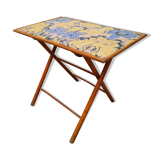 Folding table bamboo and fabric