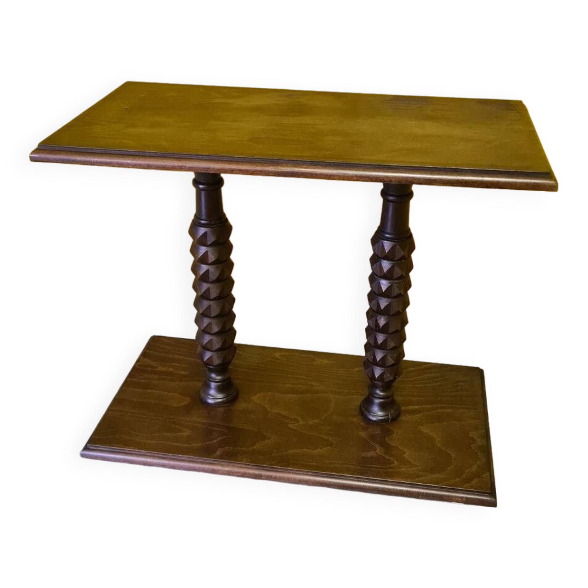 Spanish Style Wooden Side Table, 1970s