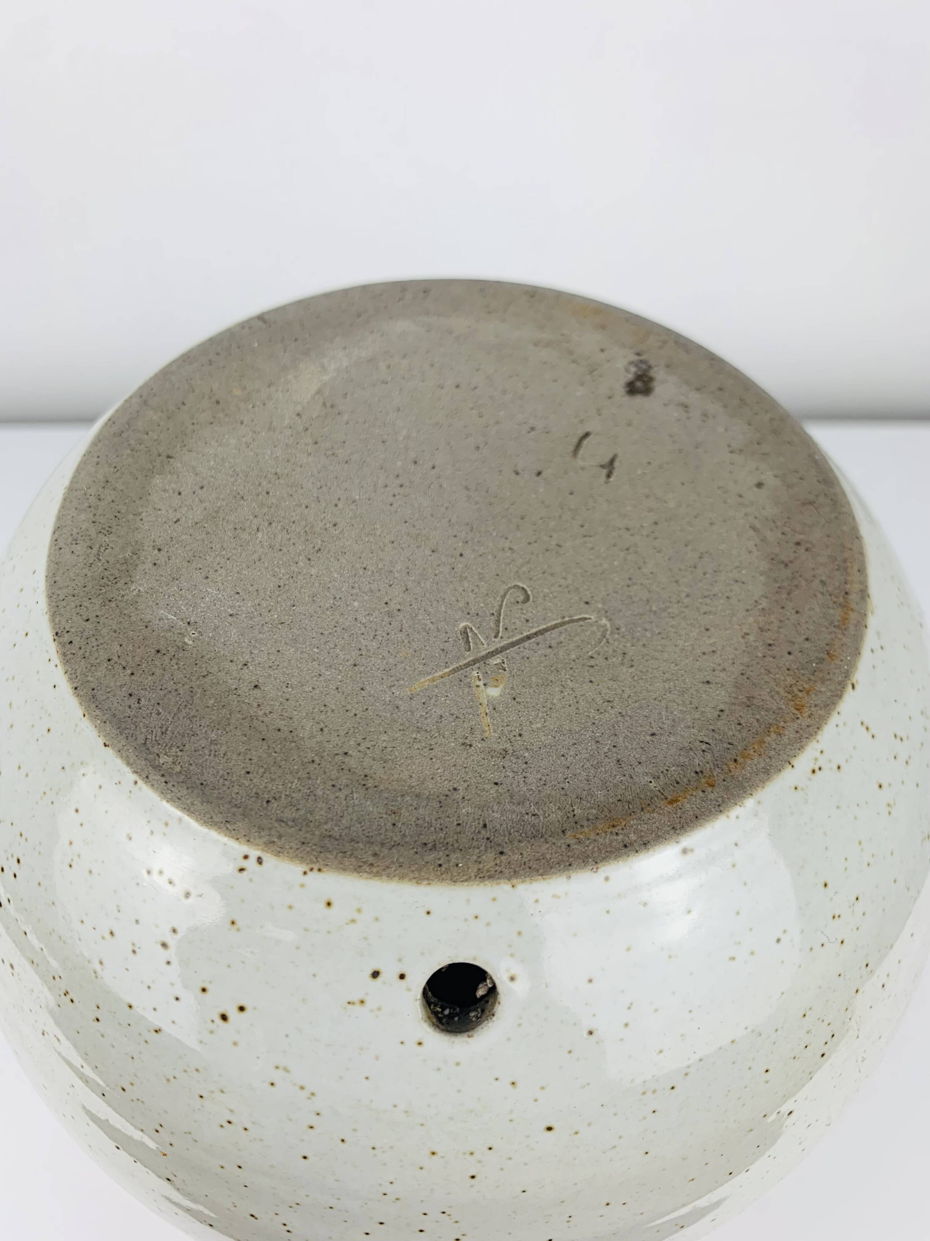 Vintage ceramic ball vase, lamp base