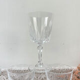 6 Cristal D'Arques white wine glasses model "VERSAILLES"