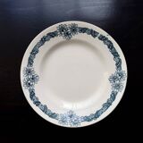 Antique dessert plate, Longchamp ironstone, Denise model.