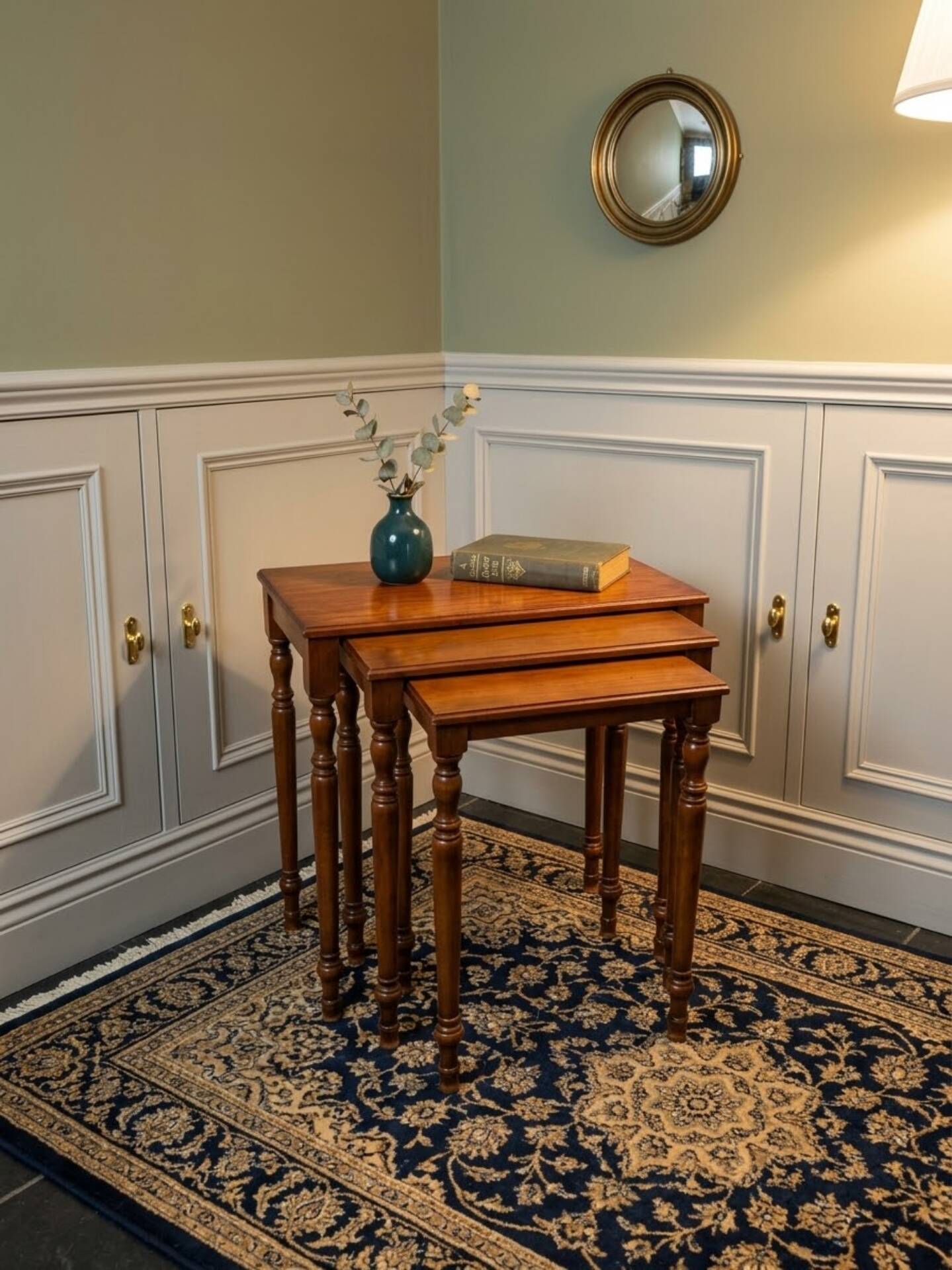 Nest of tables in cherry wood