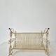 Vintage gold metal vinyl record rack '60s/'70s