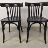 Pair of black bistro chairs