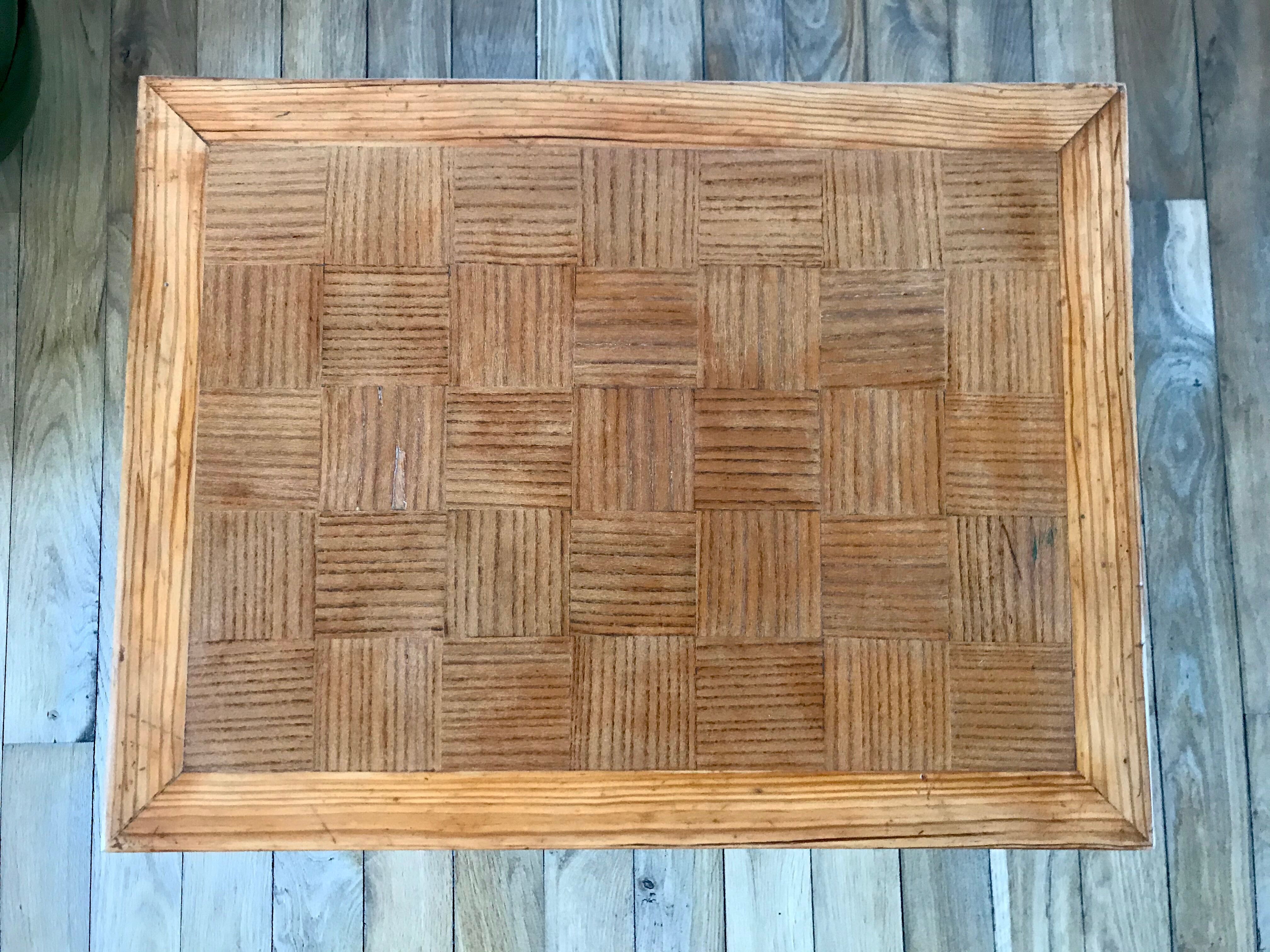 Table basse scandinave en bois années 50-60