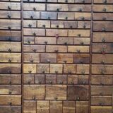Large Wooden Apothecary Cabinet | Industrial Workshop Drawer Unit (1924)