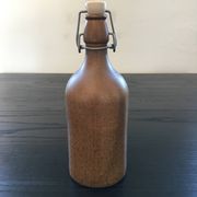 Beige stoneware bottle