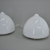 Pair of glass table lamps by Krásno nad Bečvou, 1960s