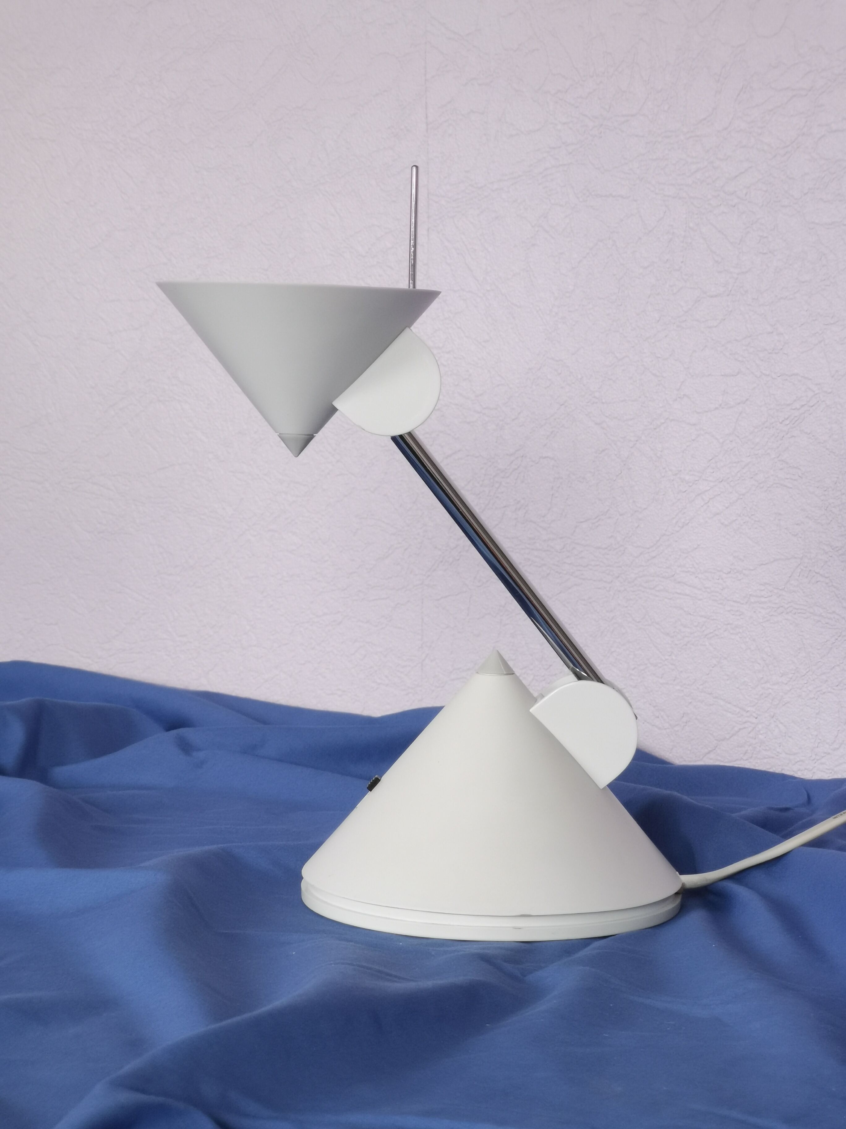 Halogen telescopic desk lamp, postmodern, 1980