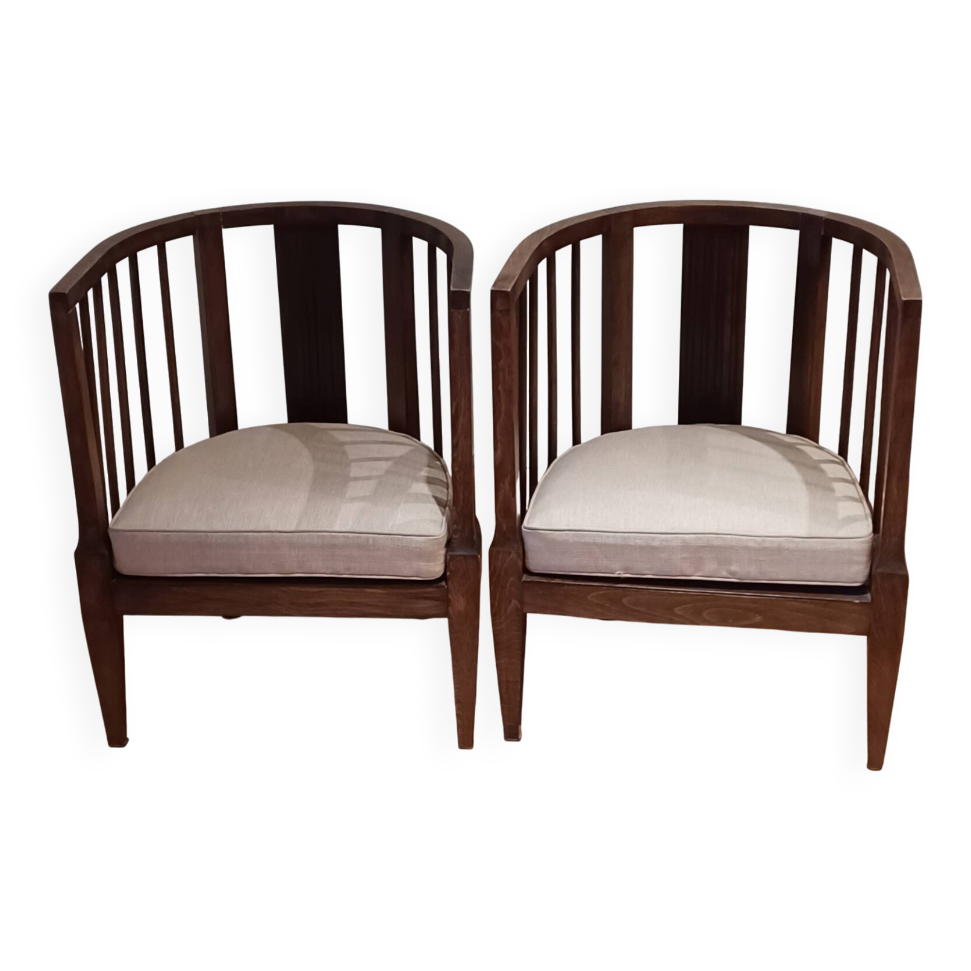 Pair of art deco armchairs