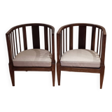 Pair of art deco armchairs