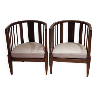 Pair of art deco armchairs