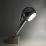 Brutalist travertine table lamp, Italy 1970s