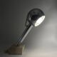 Brutalist travertine table lamp, Italy 1970s