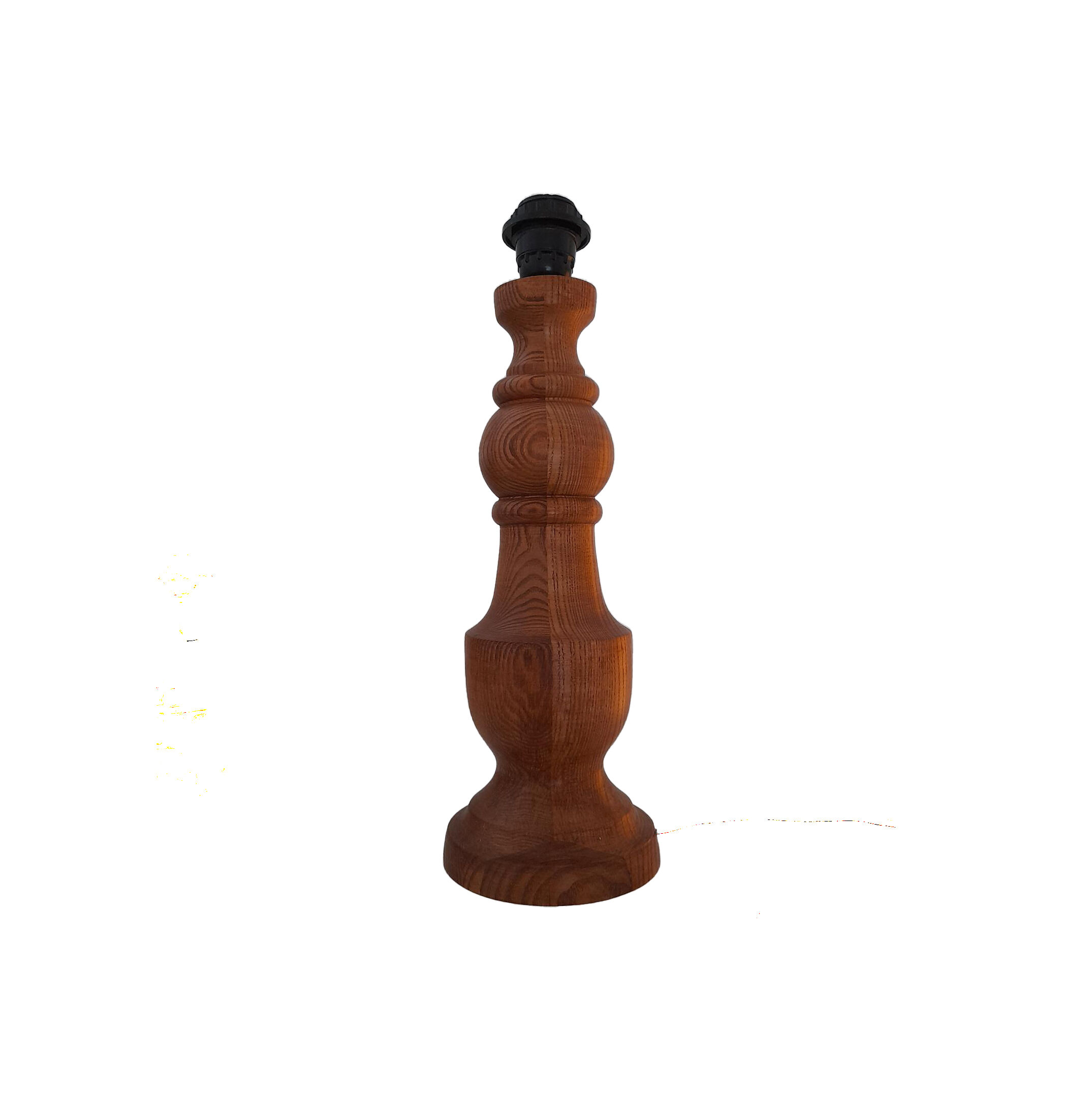 Antique turned wooden lamp base