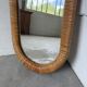 Miroir osier tressé Italie années 60 ovale