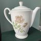 Old coffee pot / jug in Limoges porcelain – Rose decoration and