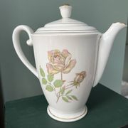 Ancienne cafetière / verseuse en Porcelaine de Limoges – Décor Rose et