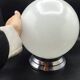 Pair of art deco opaline ceiling ball lamps