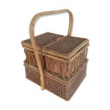 Worker in drawers, caning and bamboo